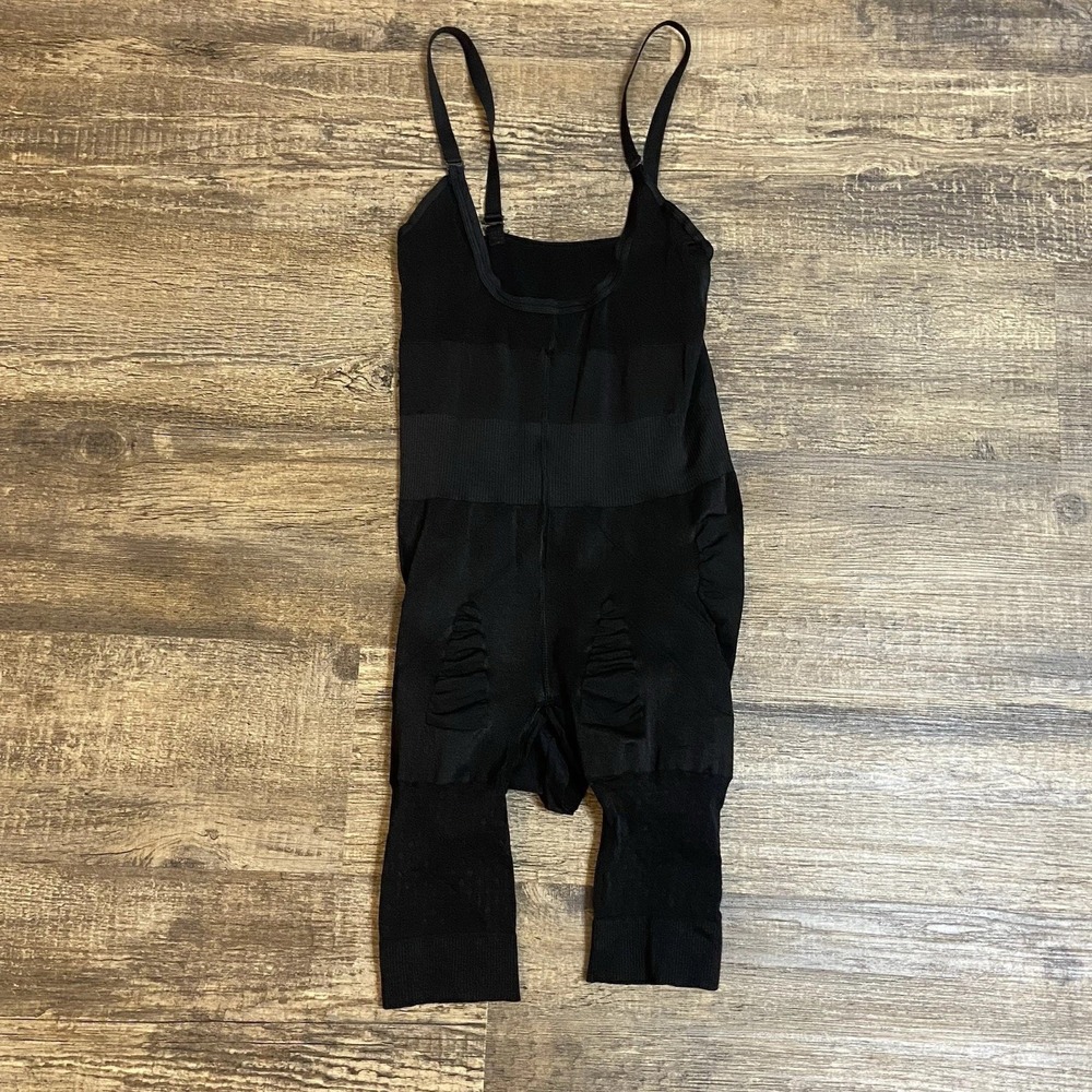 Full-Body Black Shapewear Women Size Large Bodysuit Tummy Control Thigh Slimmer